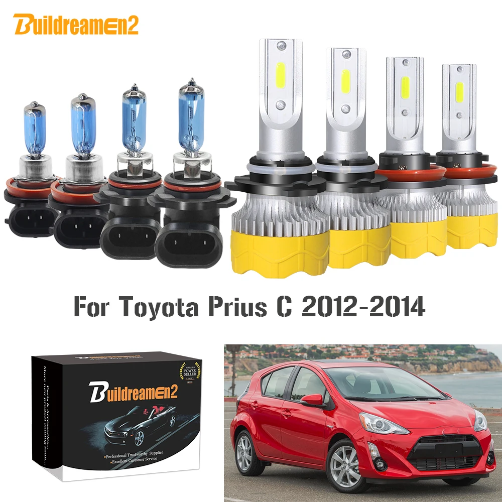 Buildreamen2 4 X Car Headlight High Beam + Low Beam LED Halogen Bulb Headlamp 9005 H11 12V For Toyota Prius C 2012 2013 2014
Buildreamen2 4 X Car Headlight High Beam + Low Beam LED Halogen Bulb Headlamp 9005 H11 12V For Toyota Prius C 2012 2013 2014
