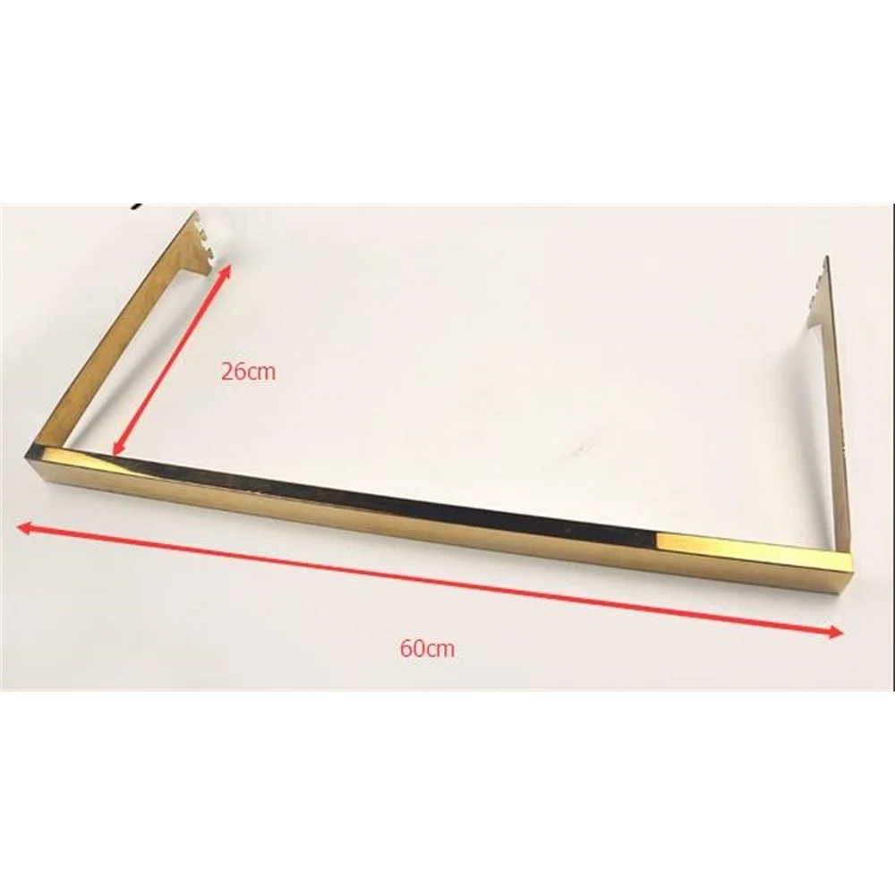 60cm Titanic Gold Stainless Steel Garment Store Clothing Rail Tube Coat Display Rack Support Bar Bracket Holder Square Bar
60cm Titanic Gold Stainless Steel Garment Store Clothing Rail Tube Coat Display Rack Support Bar Bracket Holder Square Bar