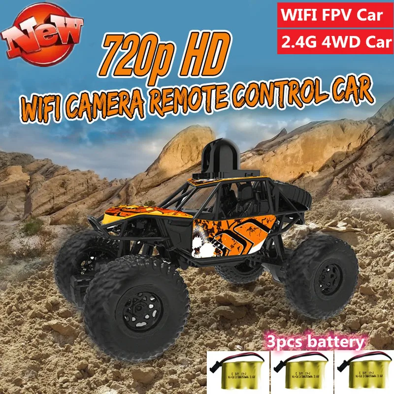 2,4G Wi-Fi FPV Радиоуправляемый автомобиль с Wi-Fi HD-камерой дистанционным управлением для скалолазания по бездорожью гоночный автомобиль на радиоуправлении с 3 автомобильными аккумуляторами автомобили с управлением телефоном
2,4G Wi-Fi FPV Радиоуправляемый автомобиль с Wi-Fi HD-камерой дистанционным управлением для скалолазания по бездорожью гоночный автомобиль на радиоуправлении с 3 автомобильными аккумуляторами автомобили с управлением телефоном