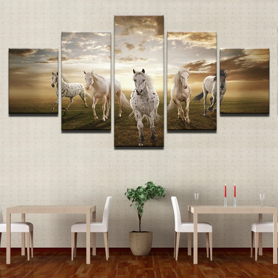Canvas Paintings 5 Pieces Running Steed Pictures Modular Prints Clouds Animal Horses Poster Wall Art Frame Living Room Decor
Canvas Paintings 5 Pieces Running Steed Pictures Modular Prints Clouds Animal Horses Poster Wall Art Frame Living Room Decor