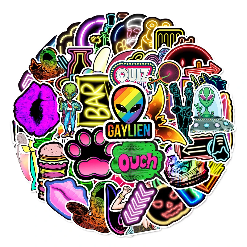 10/30/50PCS Neon Light Cartoon Graffiti Stickers Skateboard Laptop Motorcycle Phone Bike Guitar Waterproof Sticker Decal Kid Toy
10/30/50PCS Neon Light Cartoon Graffiti Stickers Skateboard Laptop Motorcycle Phone Bike Guitar Waterproof Sticker Decal Kid Toy