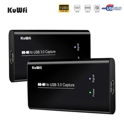 KuWFi HD-MI to USB2.0 Video Capture Card 4K60Hz Video Recording Box Game Live Streaming Broadcast with MIC KuWFi HD-MI to USB2.0 Video Capture Card 4K60Hz Video Recording Box Game Live Streaming Broadcast with MIC