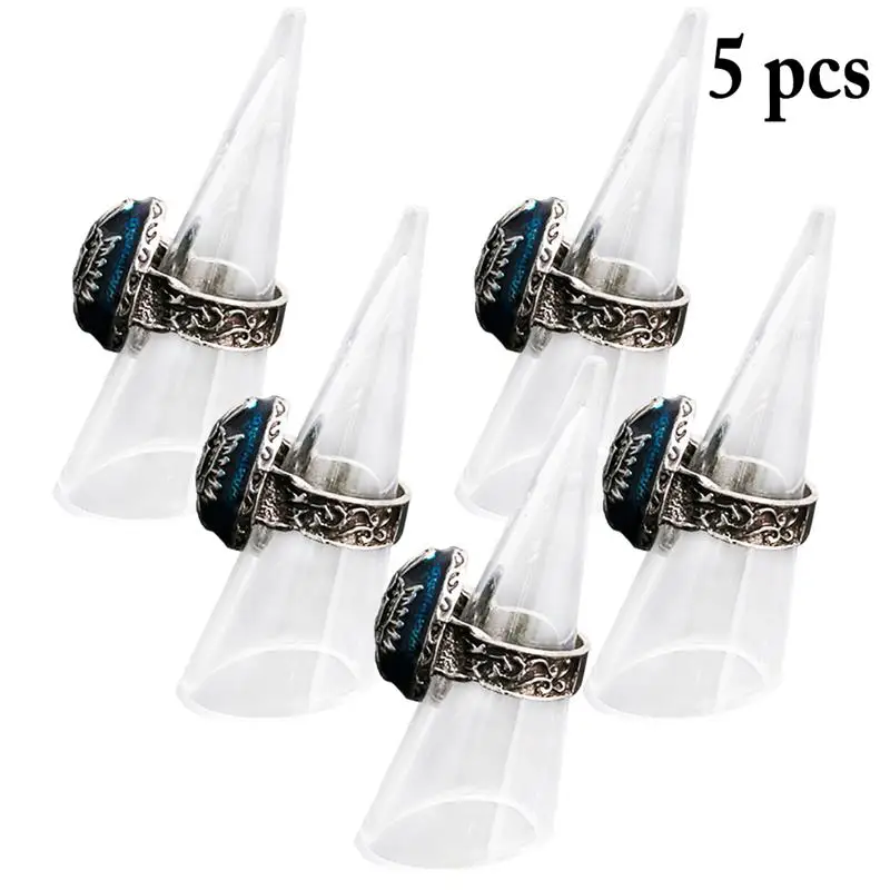 5pcs Solid Color Single Finger Cone Fingertip Display Ring Holder Storage Acrylic Display Showcase Stand Rings Jewelry Organizer
5pcs Solid Color Single Finger Cone Fingertip Display Ring Holder Storage Acrylic Display Showcase Stand Rings Jewelry Organizer