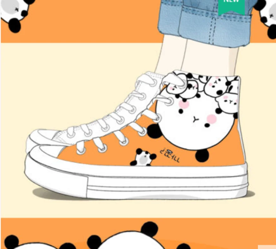 Japanese anime cute panda canvas shoes women's high-top shoes casual shoes college style Lolita cos loli kawaii shoes cosplay
Japanese anime cute panda canvas shoes women's high-top shoes casual shoes college style Lolita cos loli kawaii shoes cosplay