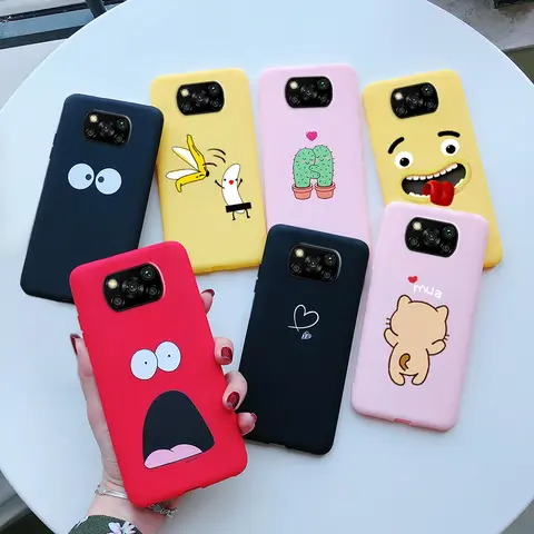 Poco X3 kılıfı için Xiaomi Poco X3 NFC durumda sevimli Fundas silikon yumuşak TPU arka kapak için Xiaomi Poco X3 pocoX3 Pro X 3 telefon kılıfları