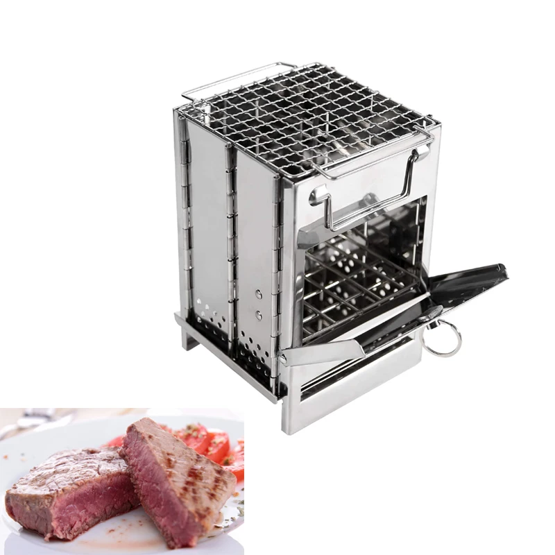 Camping Stove Mini Outdoor Firewood Stove Camping Cooking Picnic Travel Stainless Steel Square Wood Stove Charcoal Folding Grill
Camping Stove Mini Outdoor Firewood Stove Camping Cooking Picnic Travel Stainless Steel Square Wood Stove Charcoal Folding Grill