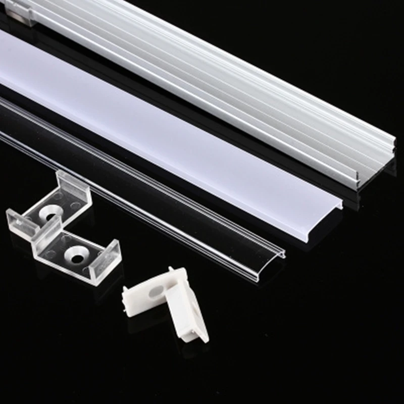 10Pcs 1m Flat Aluminum Profile Double Row Led Strip Milky Transparent Cover For 20mm Pcb With Fittings
10Pcs 1m Flat Aluminum Profile Double Row Led Strip Milky Transparent Cover For 20mm Pcb With Fittings