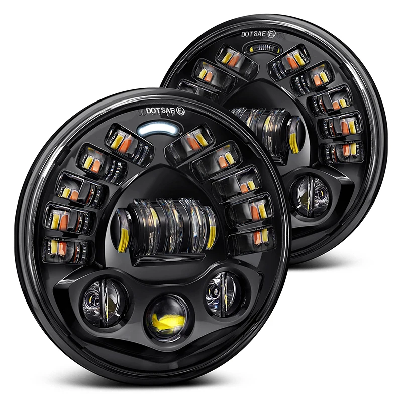 7 Inch Round LED Headlamp Automatic Turning Changes Motorcycle Headlights Fit For Harley Davidson and 1991-2013 Touring Models
7 Inch Round LED Headlamp Automatic Turning Changes Motorcycle Headlights Fit For Harley Davidson and 1991-2013 Touring Models