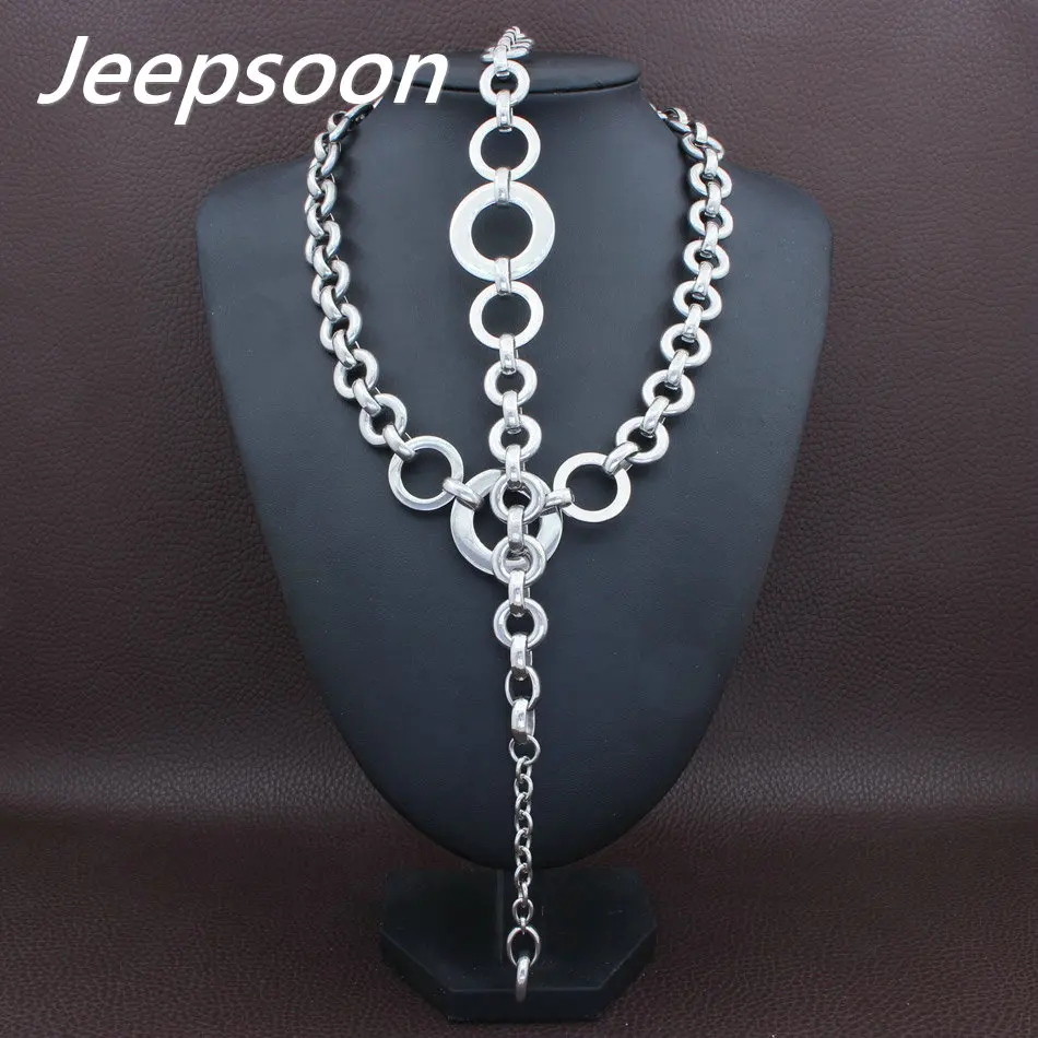 Fashion Stainless Steel Vintage Jewelry Silver Gold Color Plated Bracelet Necklace Sets For Gift SFXGAHDG
Fashion Stainless Steel Vintage Jewelry Silver Gold Color Plated Bracelet Necklace Sets For Gift SFXGAHDG