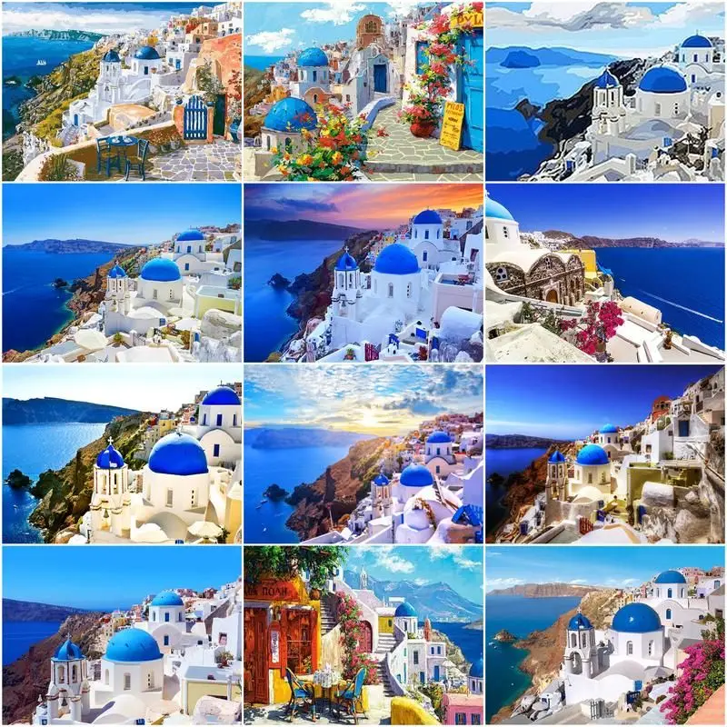 GATYZTORY Santorini White Building Landscape Painting By Numbers Kits For Adults Diy Gift 60x75cm Frame Canvas Living Room Decor
GATYZTORY Santorini White Building Landscape Painting By Numbers Kits For Adults Diy Gift 60x75cm Frame Canvas Living Room Decor