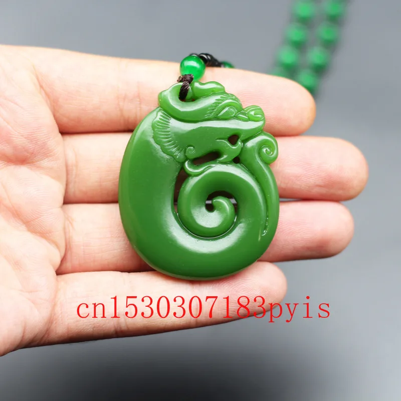Natural Green Jade Dragon Pendant Beads Necklace Charm Jadeite Jewelry Double-sided Hollow Carved Fashion Amulet for Men Gifts
Natural Green Jade Dragon Pendant Beads Necklace Charm Jadeite Jewelry Double-sided Hollow Carved Fashion Amulet for Men Gifts