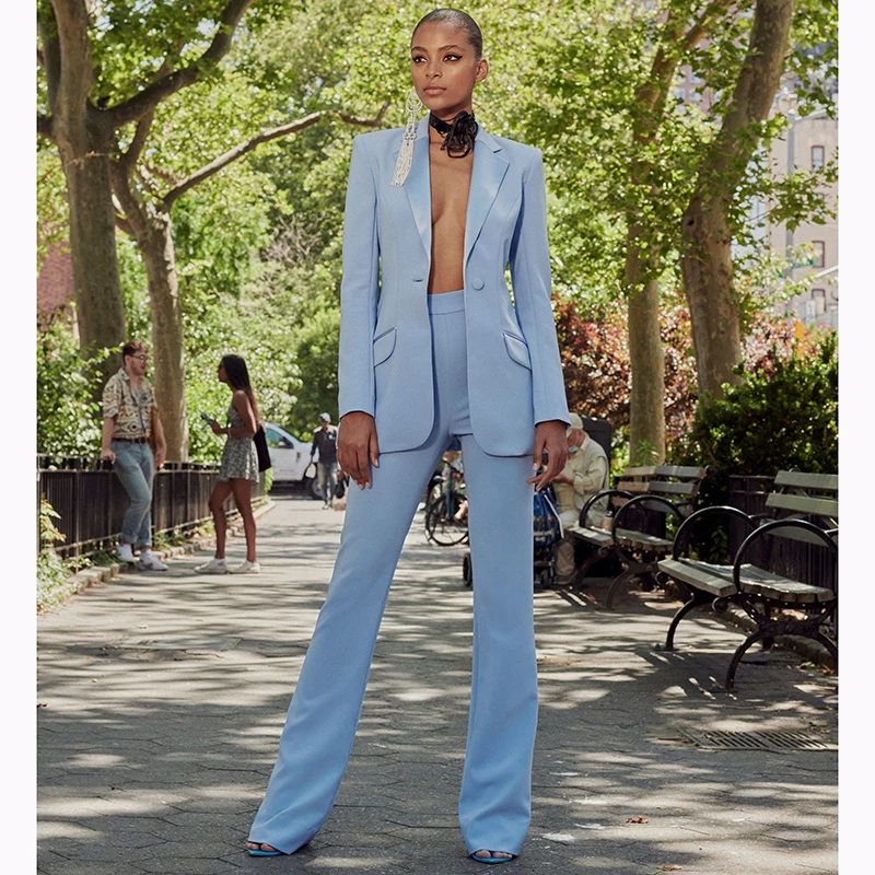 HIGH STREET Newest 2024 Designer Runway Suit Set Women's Slim Fitting Single Button Blazer Flare Pants Suit
HIGH STREET Newest 2024 Designer Runway Suit Set Women's Slim Fitting Single Button Blazer Flare Pants Suit