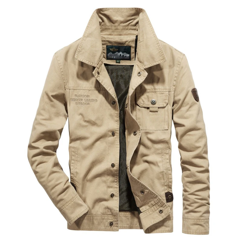 Brand Jacket Men Coat Autumn Mens Jackets Casual Fashion Outwear Coat Military Jacket Single Breasted Veste Homme Big Size M-4XL
Brand Jacket Men Coat Autumn Mens Jackets Casual Fashion Outwear Coat Military Jacket Single Breasted Veste Homme Big Size M-4XL