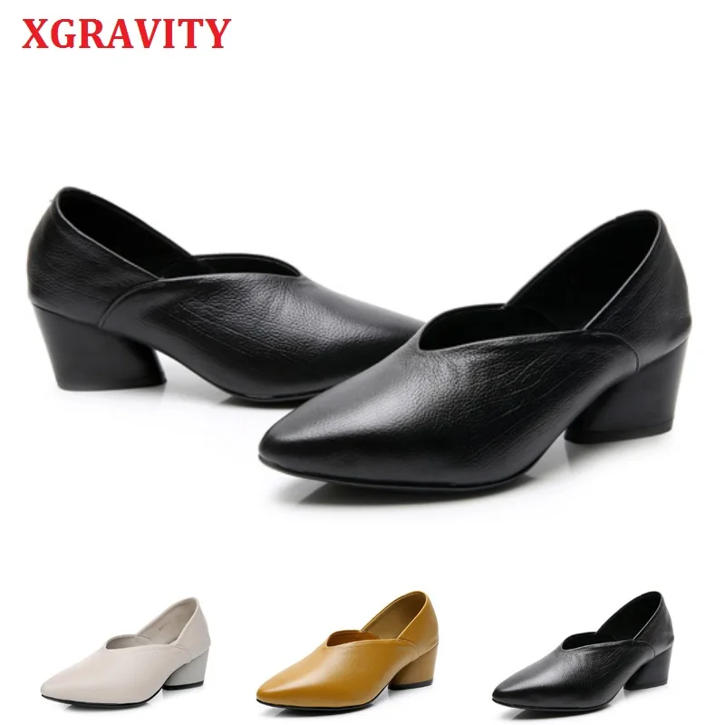 Хит продаж, женская обувь XGRAVITY из натуральной коровьей кожи на высоком массивном каблуке с острым носком, Размеры 35-43
Хит продаж, женская обувь XGRAVITY из натуральной коровьей кожи на высоком массивном каблуке с острым носком, Размеры 35-43