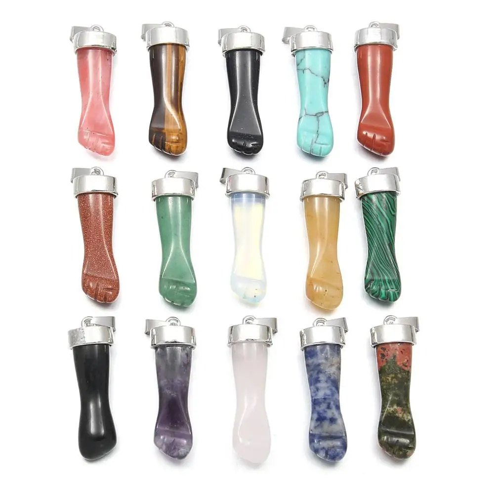 5pcs Natural Fist Shaped Semi-precious Stone Pendants Charms Necklace Pendants for Jewelry Making DIY Fit Necklaces Size 13x40mm
5pcs Natural Fist Shaped Semi-precious Stone Pendants Charms Necklace Pendants for Jewelry Making DIY Fit Necklaces Size 13x40mm