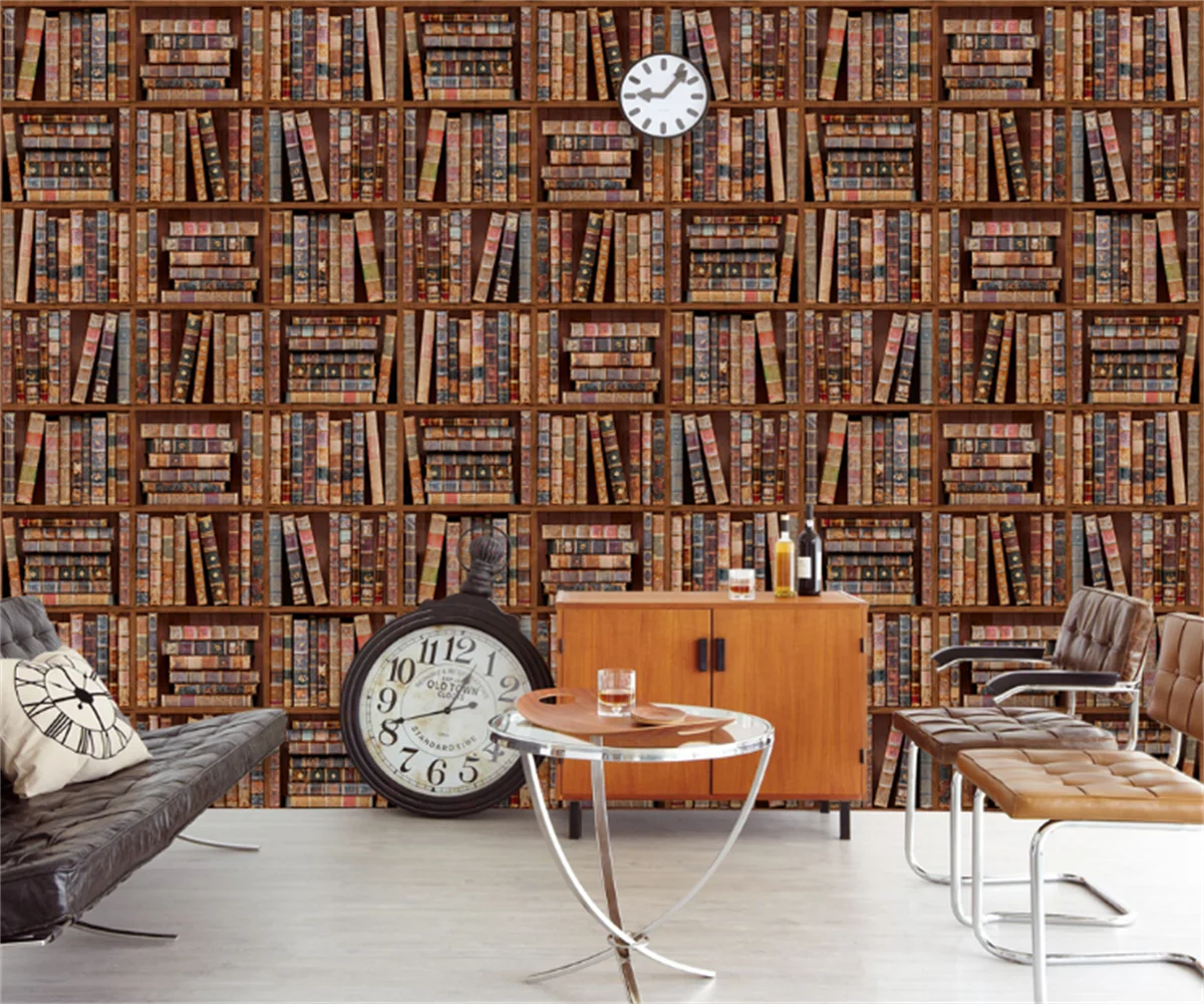 European style 3D retro study room background wallpaper American book bar cafe tooling decoration custom photo wallpaper
European style 3D retro study room background wallpaper American book bar cafe tooling decoration custom photo wallpaper