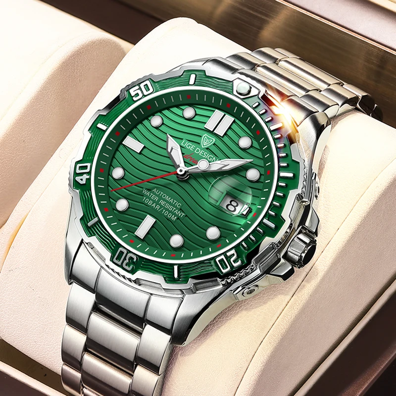 Relogio Masculino LIGE Design Men Mechanical Watch Top Brand Luxury Automatic Watch Sport Stainless Steel Waterproof Watch Men
Relogio Masculino LIGE Design Men Mechanical Watch Top Brand Luxury Automatic Watch Sport Stainless Steel Waterproof Watch Men