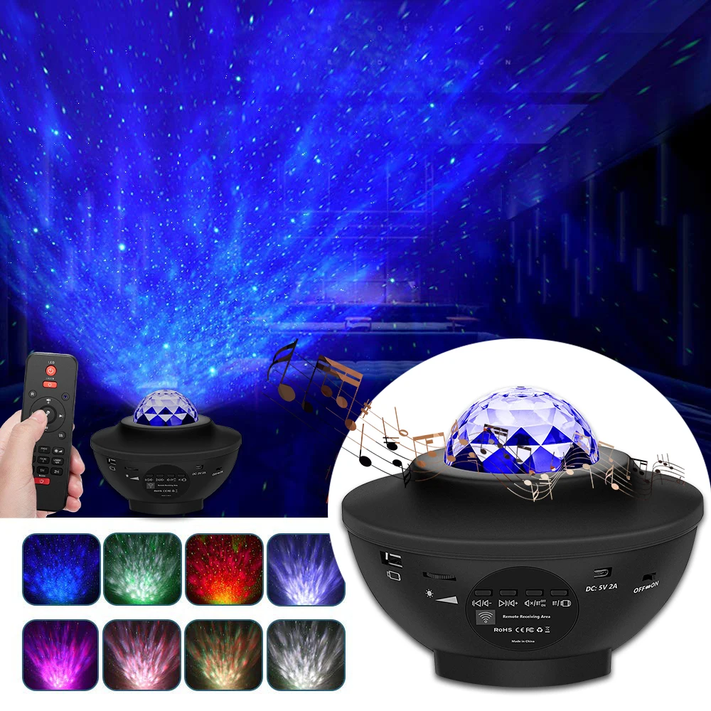 USB Starry Bluetooth Music Starlight Projector Stage Ocean Wave Projection Lamp Night Light Star Projector Room Decor
USB Starry Bluetooth Music Starlight Projector Stage Ocean Wave Projection Lamp Night Light Star Projector Room Decor