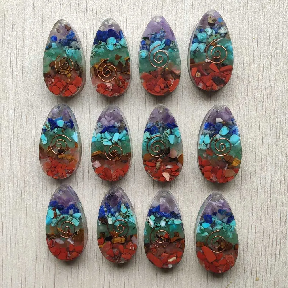 New Retro Colorful natural stone 7 Chakras energy Charms Amulet water drop pendants jewelry wholesale 12pcs/lot free shipping
New Retro Colorful natural stone 7 Chakras energy Charms Amulet water drop pendants jewelry wholesale 12pcs/lot free shipping