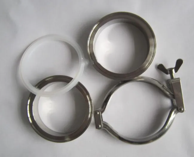 One Set 51mm Sanitary Tri Clamp Weld Ferrule + Stamping Tri Clamp + Silicon Gasket 304 stainless steel
One Set 51mm Sanitary Tri Clamp Weld Ferrule + Stamping Tri Clamp + Silicon Gasket 304 stainless steel