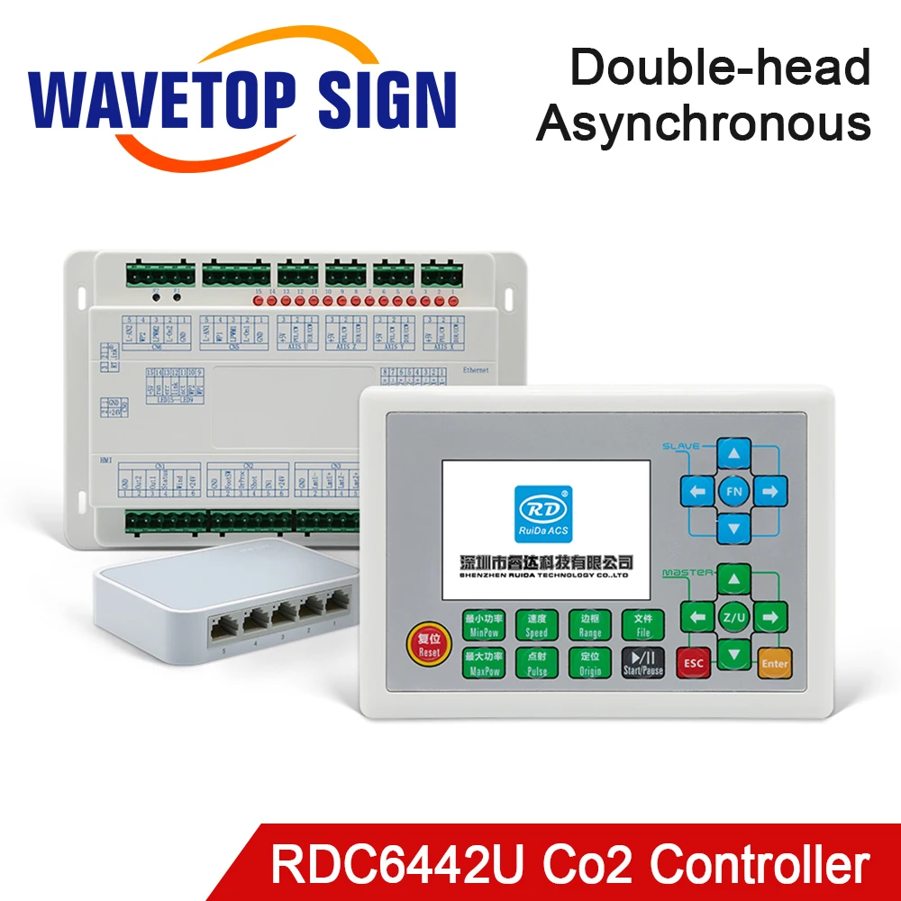 WaveTopSign Ruida RDC6442U CO2 Double-head Asynchronous Co2 Laser Cutting System For Co2 Laser Cutting Machine
WaveTopSign Ruida RDC6442U CO2 Double-head Asynchronous Co2 Laser Cutting System For Co2 Laser Cutting Machine