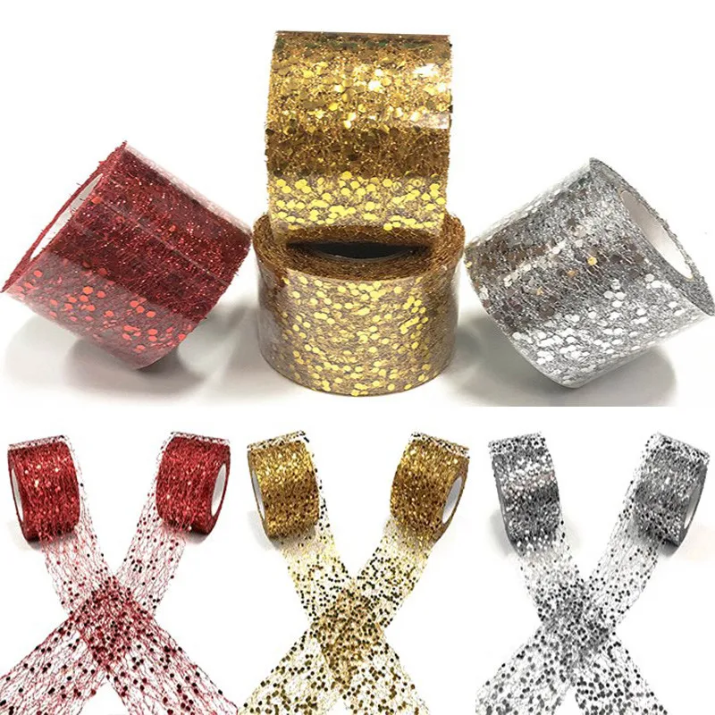 5 Cm*10 Yards Glitter Sequin Tulle Roll Fabric DIY Crafts Hairpin Headwear Wedding Party Home Decoration Christmas Village Gifts
5 Cm*10 Yards Glitter Sequin Tulle Roll Fabric DIY Crafts Hairpin Headwear Wedding Party Home Decoration Christmas Village Gifts