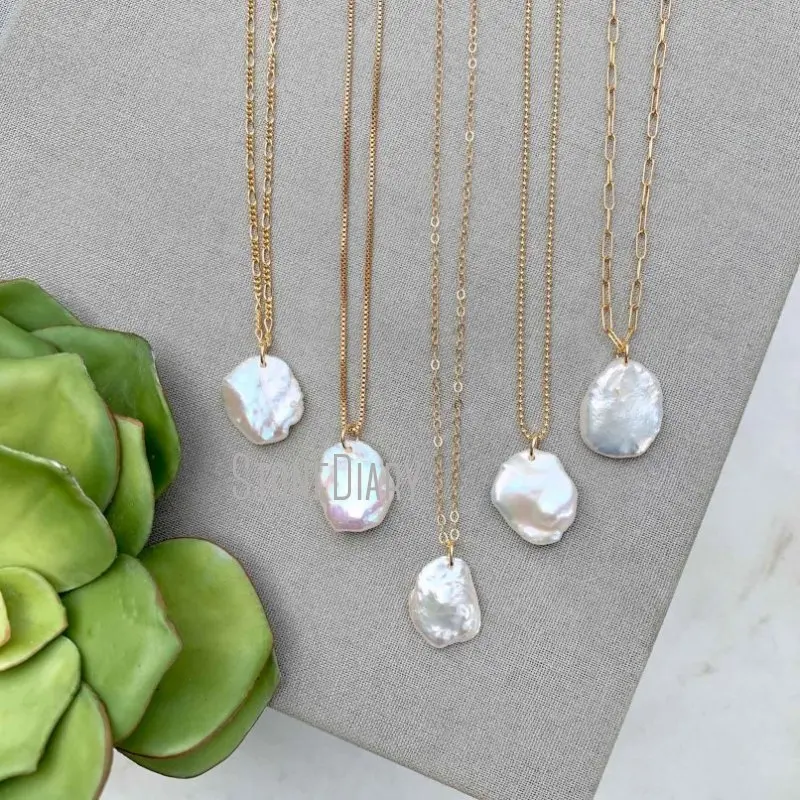 NM36578 Dainty Figaro Pearl Free Form Pendant Chain Necklace Minimalist Jewelry Bridesmaid Gift
NM36578 Dainty Figaro Pearl Free Form Pendant Chain Necklace Minimalist Jewelry Bridesmaid Gift
