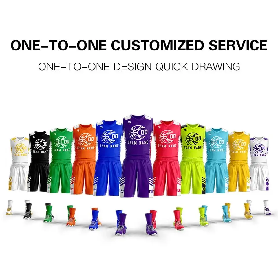 Custom V-Neck Basketball Jersey Full Sublimation Team Name/Number Breathable Training Athletic Basketball Set for Male/Kids
Custom V-Neck Basketball Jersey Full Sublimation Team Name/Number Breathable Training Athletic Basketball Set for Male/Kids
