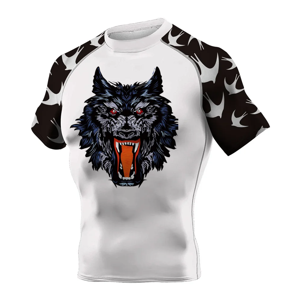 Men's Wolfs Roar BJJ Rash Guards Stylish Stretch Short Sleeve T-Shirt Athletic Male Tops
Men's Wolfs Roar BJJ Rash Guards Stylish Stretch Short Sleeve T-Shirt Athletic Male Tops