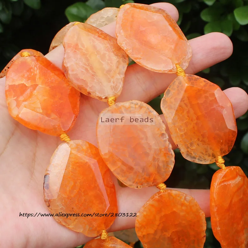 Natural Irregular Faceted Nugget Crackle AgateBig30-40mm Beads15''/Strand,One item one picture for Real item, For Jewelry Making
Natural Irregular Faceted Nugget Crackle AgateBig30-40mm Beads15''/Strand,One item one picture for Real item, For Jewelry Making
