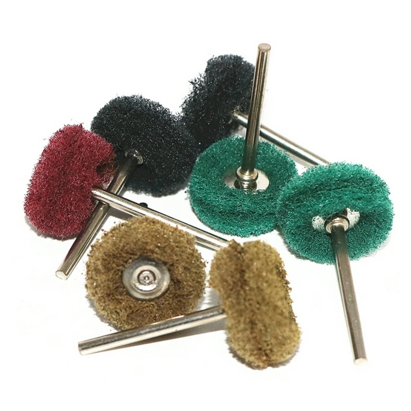 100PCS Scouring Pad Brush Nylon Abrasive Brush Fiber Grinding Sanding Head Buffing Polishing Wheel For Grinding Tools 3MM Shank
100PCS Scouring Pad Brush Nylon Abrasive Brush Fiber Grinding Sanding Head Buffing Polishing Wheel For Grinding Tools 3MM Shank