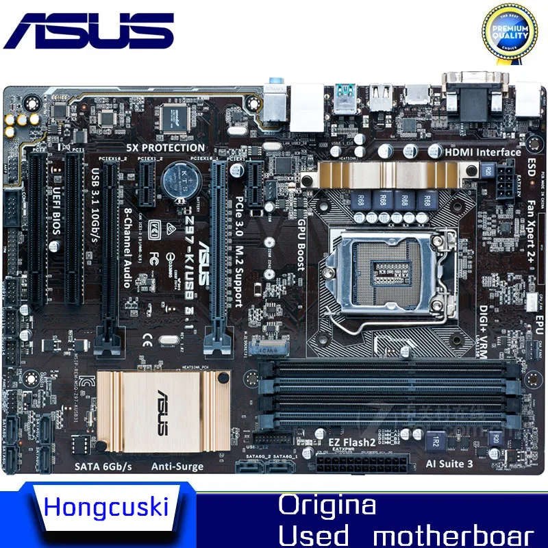Used For ASUS Z97-K/USB3.1 original motherboard Socket LGA 1150 DDR3 Z97 SATA3 USB3.0 Desktop Motherboard
Used For ASUS Z97-K/USB3.1 original motherboard Socket LGA 1150 DDR3 Z97 SATA3 USB3.0 Desktop Motherboard