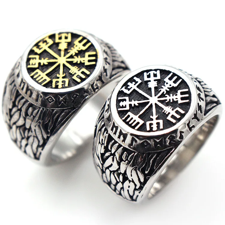 BAECYT 316L Stainless Steel Viking Ring Custom Rune Beads Signet Wolf Scandinavian Odin Symbol Fashion Men Jewelry
BAECYT 316L Stainless Steel Viking Ring Custom Rune Beads Signet Wolf Scandinavian Odin Symbol Fashion Men Jewelry