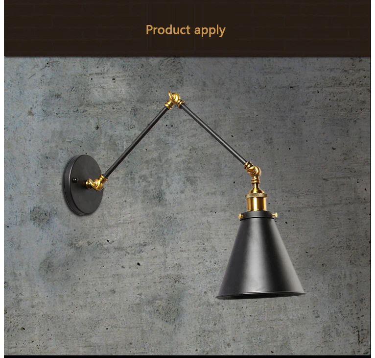 Retro Vintage Adjustable Wall Lamp Fixture Long Arm Loft American Style Reading Lights Wall Sconce Bedside Room Light Luminaire
Retro Vintage Adjustable Wall Lamp Fixture Long Arm Loft American Style Reading Lights Wall Sconce Bedside Room Light Luminaire