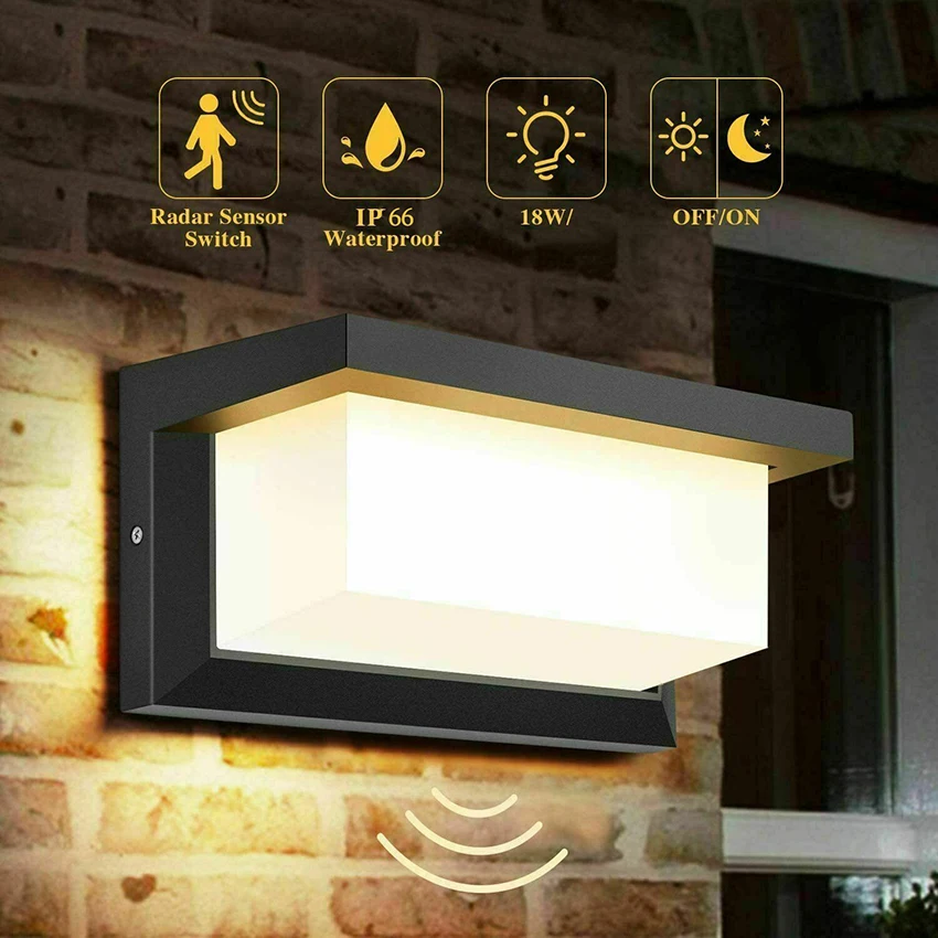 LED Outdoor Waterproof Sensor Wall Light Courtyard Garden Atmosphere Light Porch Wall Lighting Decoration Wall Lamp LP-130
LED Outdoor Waterproof Sensor Wall Light Courtyard Garden Atmosphere Light Porch Wall Lighting Decoration Wall Lamp LP-130