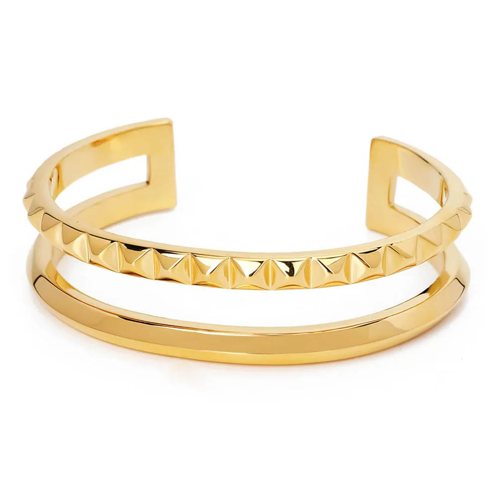 VAROLE Pyramid Cuff Bracelets Bangles For Women Accessories Gold Plated Fashion Jewelry Party Armband Gifts
VAROLE Pyramid Cuff Bracelets Bangles For Women Accessories Gold Plated Fashion Jewelry Party Armband Gifts