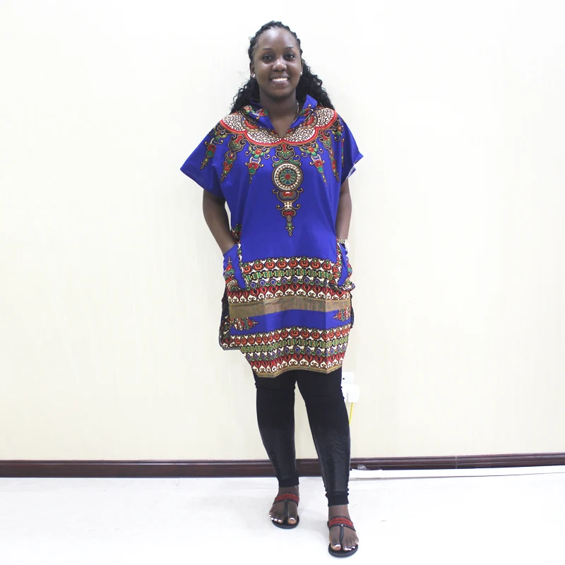 2019 Fashion Casual African Dashiki Troditional Print Nigeria Ankara Pockets Hooded Blue Cotton Women Tops T-Shirt
2019 Fashion Casual African Dashiki Troditional Print Nigeria Ankara Pockets Hooded Blue Cotton Women Tops T-Shirt