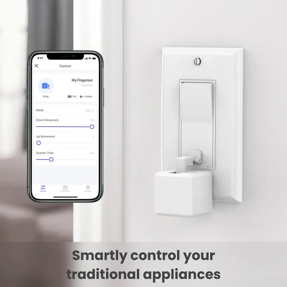 Smart Light Switch Button Pusher Bluetooth Wireless APP/Timer Control Button Pushing Device Light Switch Finger Robot Assistant
Smart Light Switch Button Pusher Bluetooth Wireless APP/Timer Control Button Pushing Device Light Switch Finger Robot Assistant