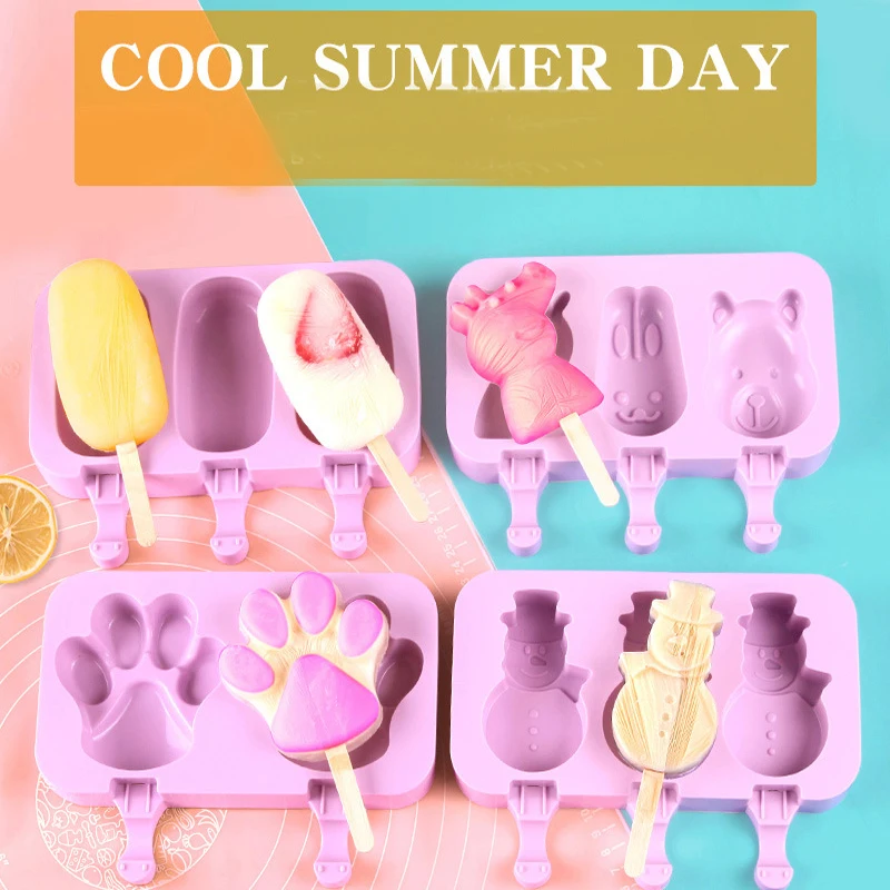 New Silicone Ice Cream Mold Popsicle Molds DIY Homemade Cartoon Ice Cream Popsicle Ice Pop Maker Mould
New Silicone Ice Cream Mold Popsicle Molds DIY Homemade Cartoon Ice Cream Popsicle Ice Pop Maker Mould
