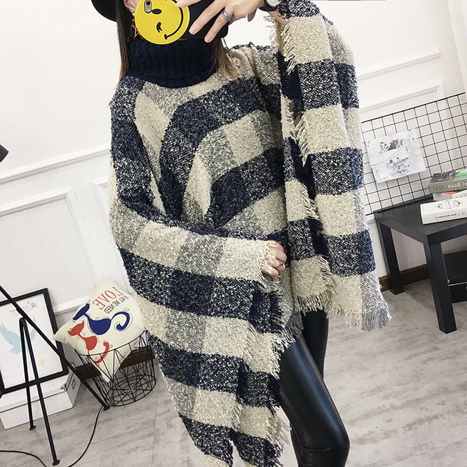 Spring Autumn Women's Shawl New High Neck Loose Tassel Cloak Sweater Coat Large Knitted Girl Casual Keep Warm Beige
Spring Autumn Women's Shawl New High Neck Loose Tassel Cloak Sweater Coat Large Knitted Girl Casual Keep Warm Beige