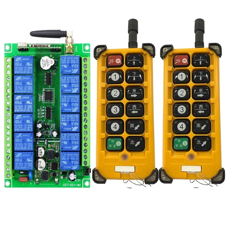 3000m Industrial Grade DC 12V 24V 36V 12CH Radio Controller RF Wireless Remote Control Overhead Travelling Crane System Receiver
3000m Industrial Grade DC 12V 24V 36V 12CH Radio Controller RF Wireless Remote Control Overhead Travelling Crane System Receiver
