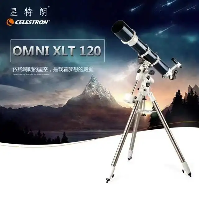 Celestron Omni XLT 120 professional Refractor Astronomical Telescope With CG-4 Equatorial Mount Stainless Steel Tripod Spotting
Celestron Omni XLT 120 professional Refractor Astronomical Telescope With CG-4 Equatorial Mount Stainless Steel Tripod Spotting