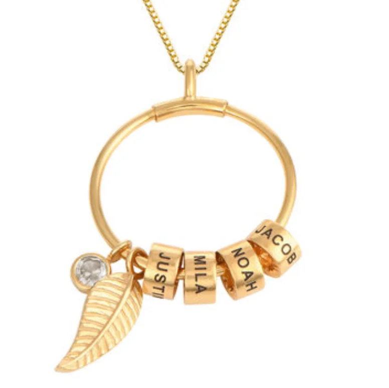 Personalized 1-7 Name Beads Birthstone Necklace for Women Custom Stainless Steel Leaf Pendant Necklaces Birthday Gift
Personalized 1-7 Name Beads Birthstone Necklace for Women Custom Stainless Steel Leaf Pendant Necklaces Birthday Gift