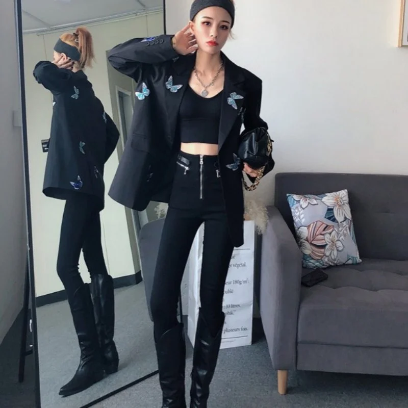 Autumn New Casual Womens Pants Fashion All-Match Zipper High Waist Elastic Skinny Black Pencil Pants Winter Warm Fleece Trousers
Autumn New Casual Womens Pants Fashion All-Match Zipper High Waist Elastic Skinny Black Pencil Pants Winter Warm Fleece Trousers