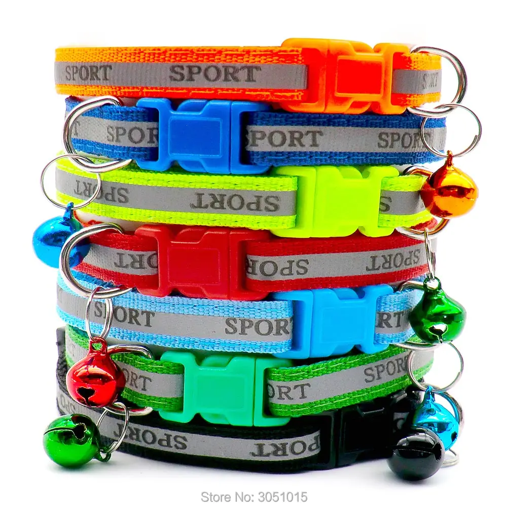 Wholesale 100 Pcs Sport Adjustable Reflective Collar With Bell Buckle Collars For Cat Puppy Pet Supplies Cat Dog Accessories
Wholesale 100 Pcs Sport Adjustable Reflective Collar With Bell Buckle Collars For Cat Puppy Pet Supplies Cat Dog Accessories