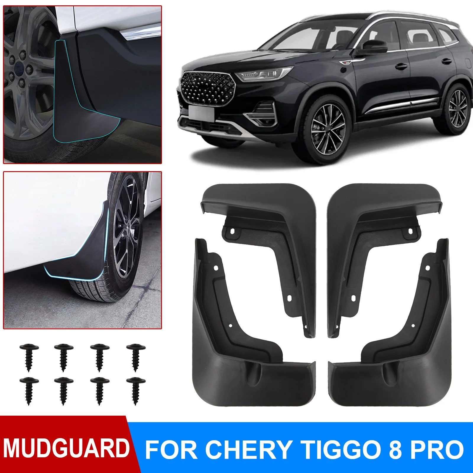 Mudguard For Chery Tiggo 8 Plus for Chery Tiggo 8 Pro 2020 2021 Front Rear Fender Mud Flaps Guard Splash Flap Car Accessories
Mudguard For Chery Tiggo 8 Plus for Chery Tiggo 8 Pro 2020 2021 Front Rear Fender Mud Flaps Guard Splash Flap Car Accessories