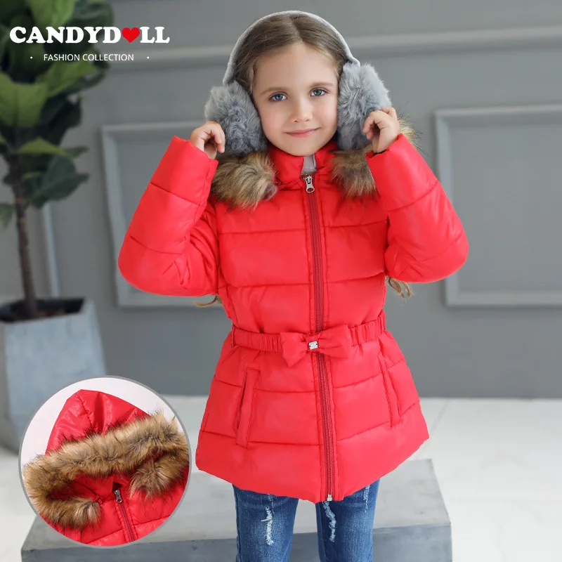 CANDYDOLL Winter new girls cotton coat fur collar warm children's clothing solid color hooded children's cotton jacket
CANDYDOLL Winter new girls cotton coat fur collar warm children's clothing solid color hooded children's cotton jacket