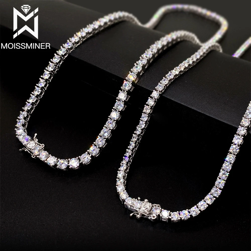 4mm S925 Tennis Chain Necklace With Zircon Iced Out Necklaces For Women Men High-End Jewelry Free Shipping
4mm S925 Tennis Chain Necklace With Zircon Iced Out Necklaces For Women Men High-End Jewelry Free Shipping