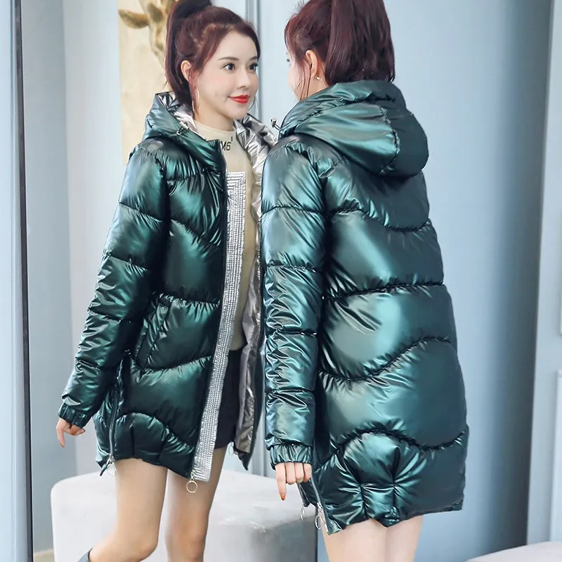 Nice Pop Thicken Winter Parkas High Quality Glossy Stand Collar Coat Women Padded Cotton Jacket Winter Warm Woman Casual Jackets
Nice Pop Thicken Winter Parkas High Quality Glossy Stand Collar Coat Women Padded Cotton Jacket Winter Warm Woman Casual Jackets