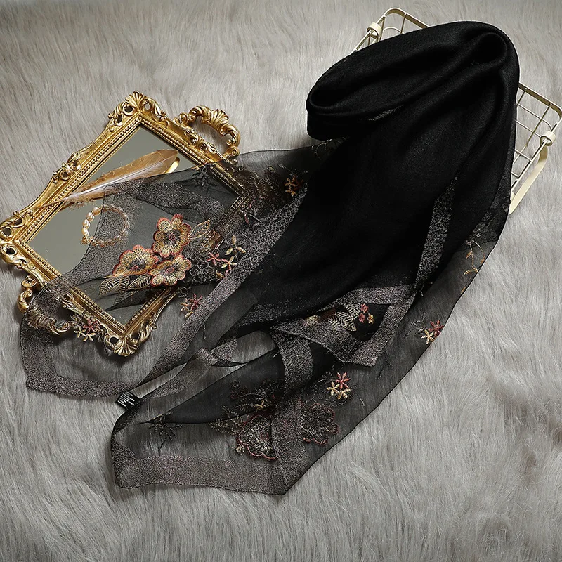 New 2022 Real Silk Wool Scarf Floral Embroidery Women Winter Scarves Shawls Hijab Wraps Pashmina Bandana Hijab Poncho Cachecol
New 2022 Real Silk Wool Scarf Floral Embroidery Women Winter Scarves Shawls Hijab Wraps Pashmina Bandana Hijab Poncho Cachecol